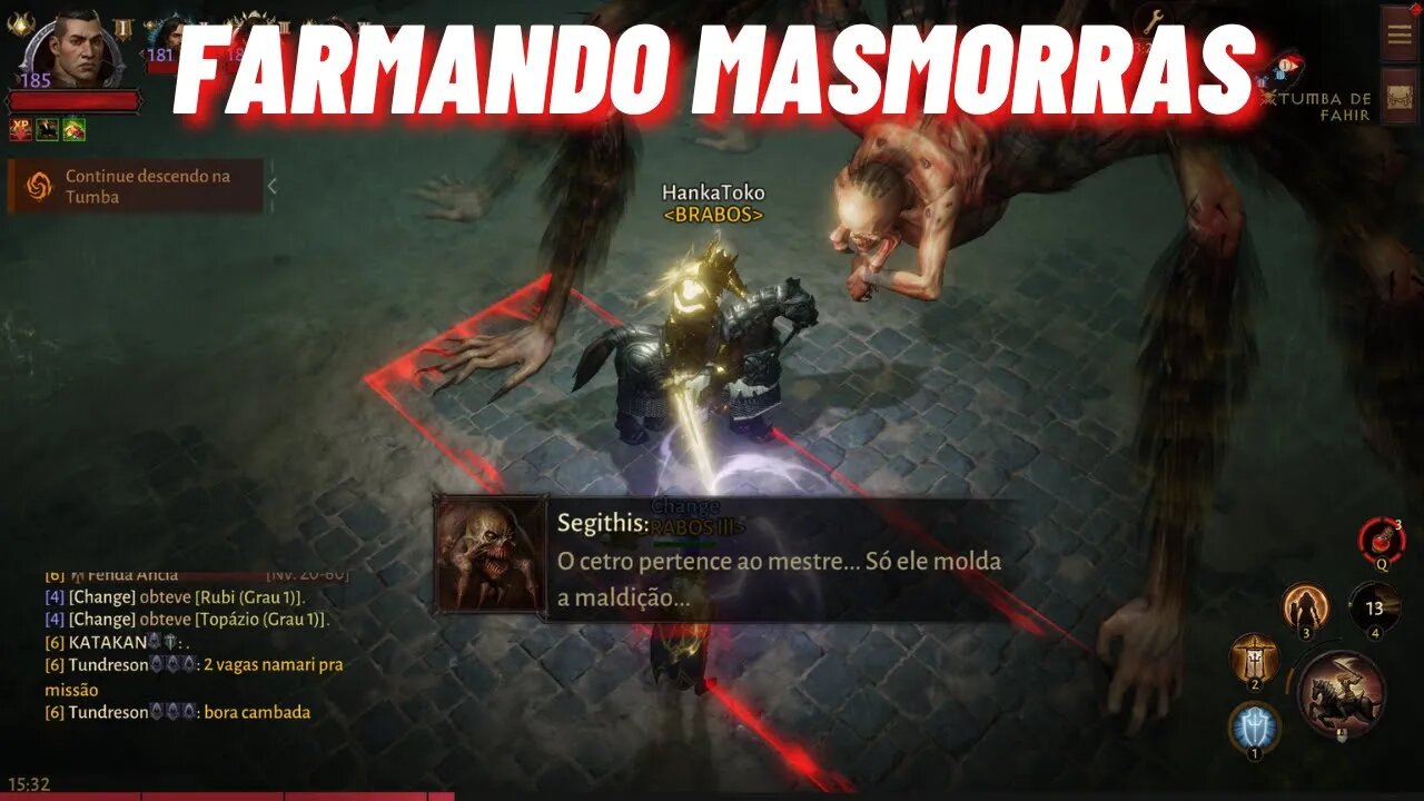 (LIVE) Diablo Immortal - Fazendo masmorras em busca dos sets