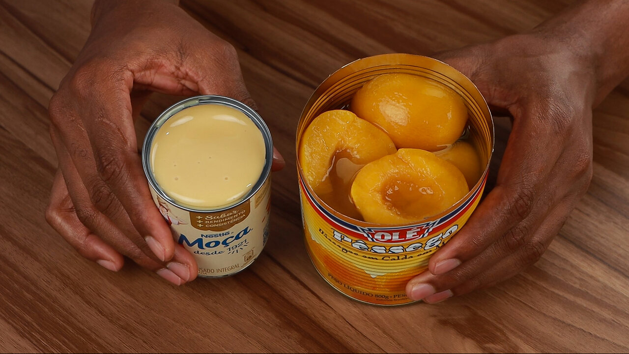 Beat condensed milk with peach and the result will surprise you