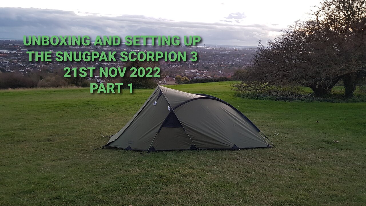 Setting up the ground sheet for the Snupak scorpion 3 tent 21st Nov 2022