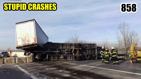 Stupid crashes 858 February 2024 car crash compilation