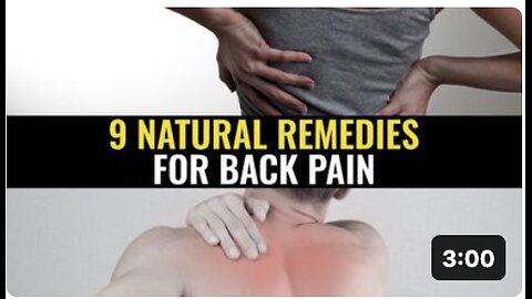 9 Natural remedies for back pain