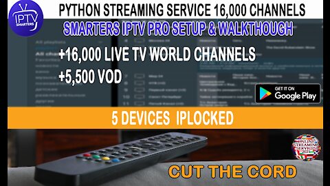 Python IPTV on Smarters IPTV EPG