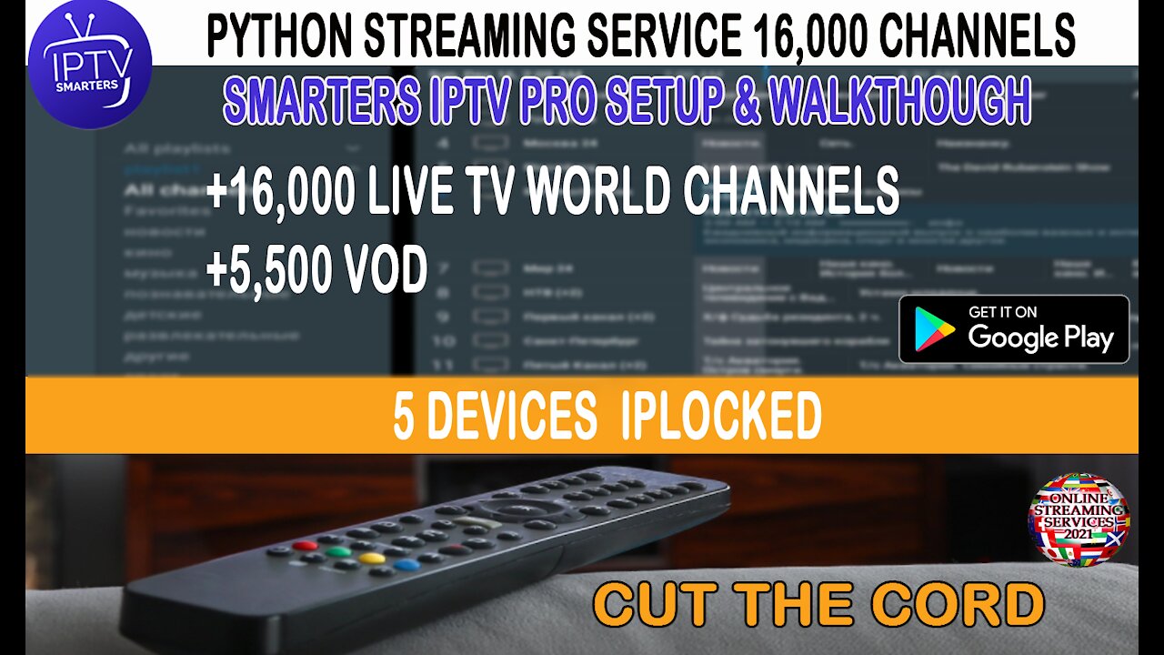 Python IPTV on Smarters IPTV EPG