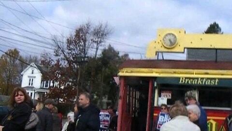 Another view of the Crowd (about 1 hour) before Senator Brown arrives in Fitchburg 11-5-12