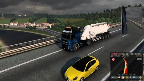 Eurotrucksimulator 2. Mit dem LKW durch Europa Auf der Pro Mod mit guter Musik.