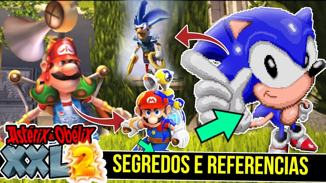 Sonic e Mario ?! - 50 Segredos e Referencias no Asterix XXL 2