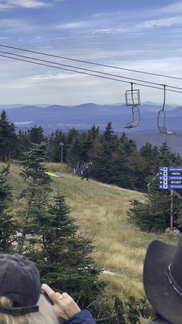 Jumping off the side of Cannon Mountain NH