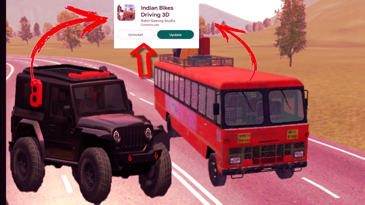 New Thar & City Bus Cheat Code ll Indian Bike Driving 3d New Update 2023