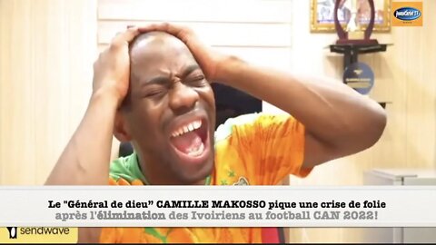 Crise de folie du "Général de dieu” MAKOSSO après l'élimination des Ivoiriens⚠️Football CAN 2022