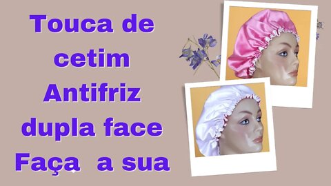 Touca de cetim antifriz dupla face