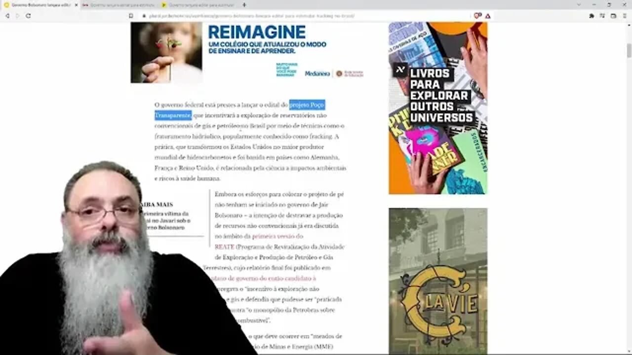 Projeto POÇO TRANSPARENTE visa iniciar EXPLORAÇÃO DE FRACKING já a partir de JULHO AGORA