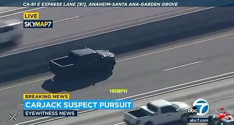 Police are chasing a carjacking suspect on the 91 Freeway near the Corona area