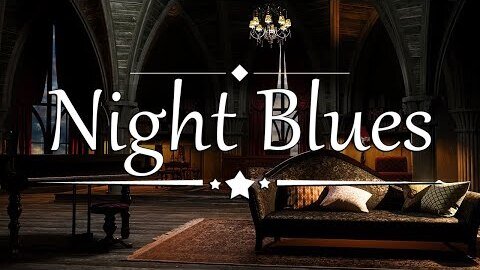 Moody Blues at Night - Calm and Slow Blues Music played on Electric Guitar