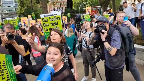 Pro choice vs po life parliament Square london #london