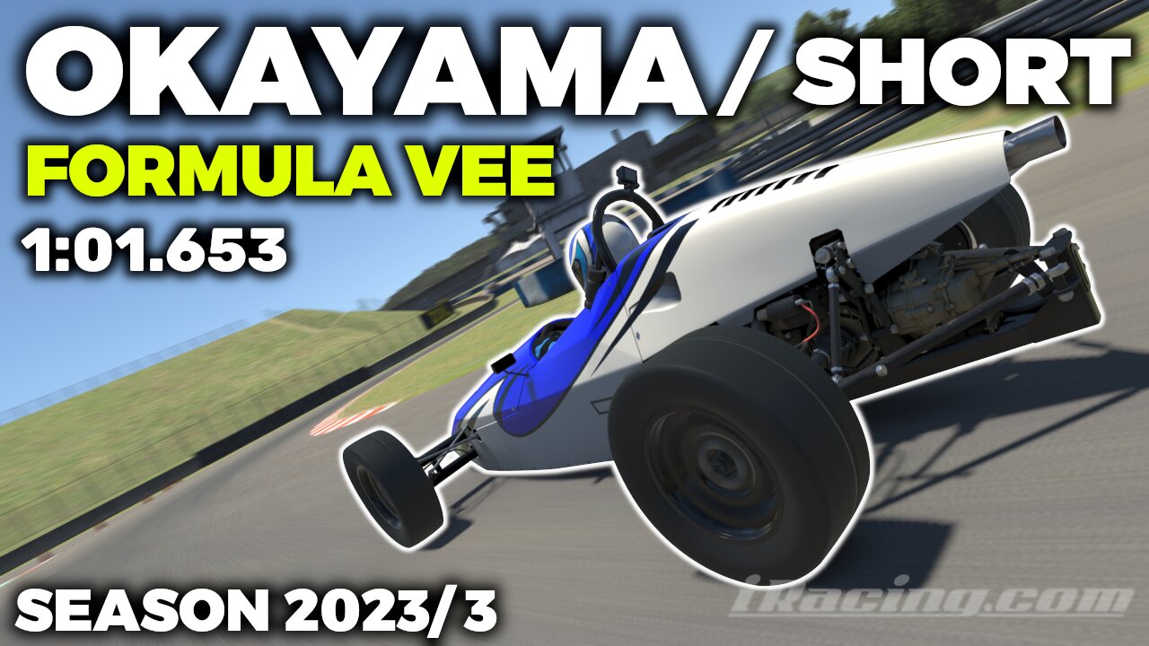iRacing Okayama Short Formula Vee - Guide Lap + Hot Lap + Setup + blap file - 1:01,653