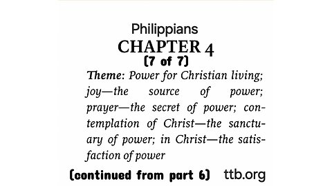 Philippians Chapter 4 (Bible Study) (7 of 7)