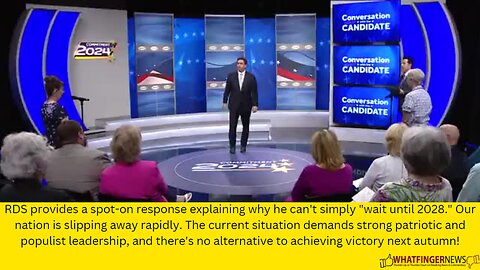 RDS provides a spot-on response explaining why he can't simply "wait until 2028."