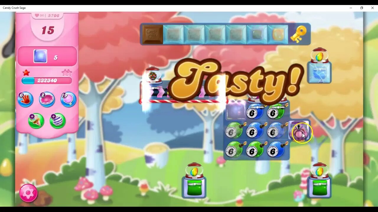 Candy Crush Level 5706 Talkthrough, 20 Moves 0 Boosters