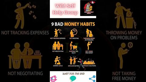 🔥9 bad money habits🔥#shorts🔥#wildselfhelpgroup🔥5 August 2022🔥