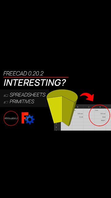 📇 Primitives And Spreadsheets - FreeCAD Parts - FreeCAD Spreadsheet Tutorial