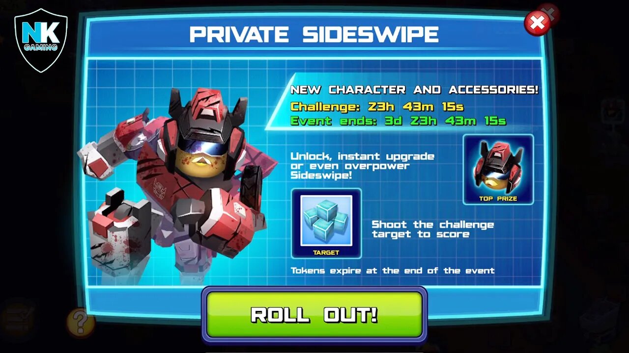 Angry Birds Transformers 2.0 - Private Sideswipe - Day 3 - Featuring Slipstream
