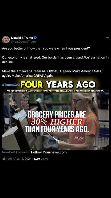 Trumps first X post in a LONG TIME