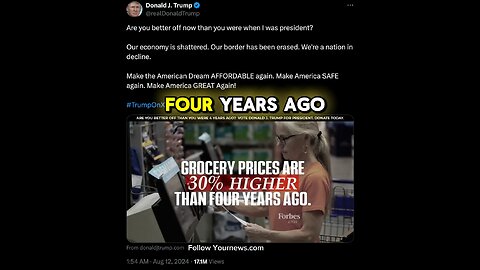 Trumps first X post in a LONG TIME