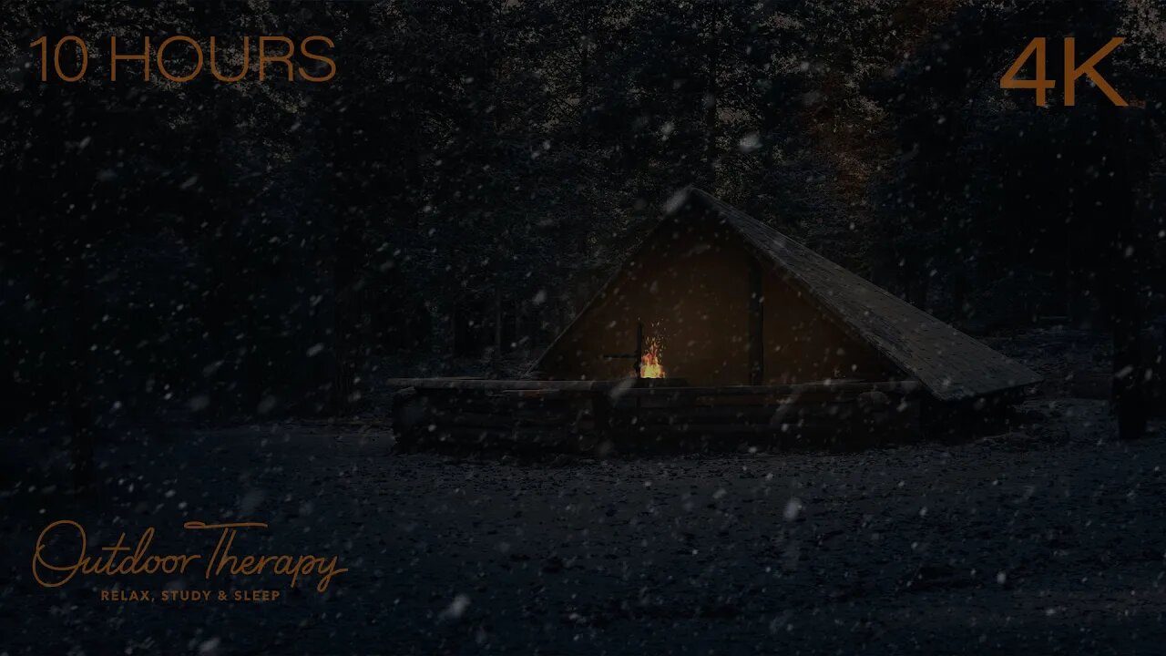 10 Hours of Tranquil Bliss: Blizzard at the Mountain Shelter in Ejer Bavnehøj