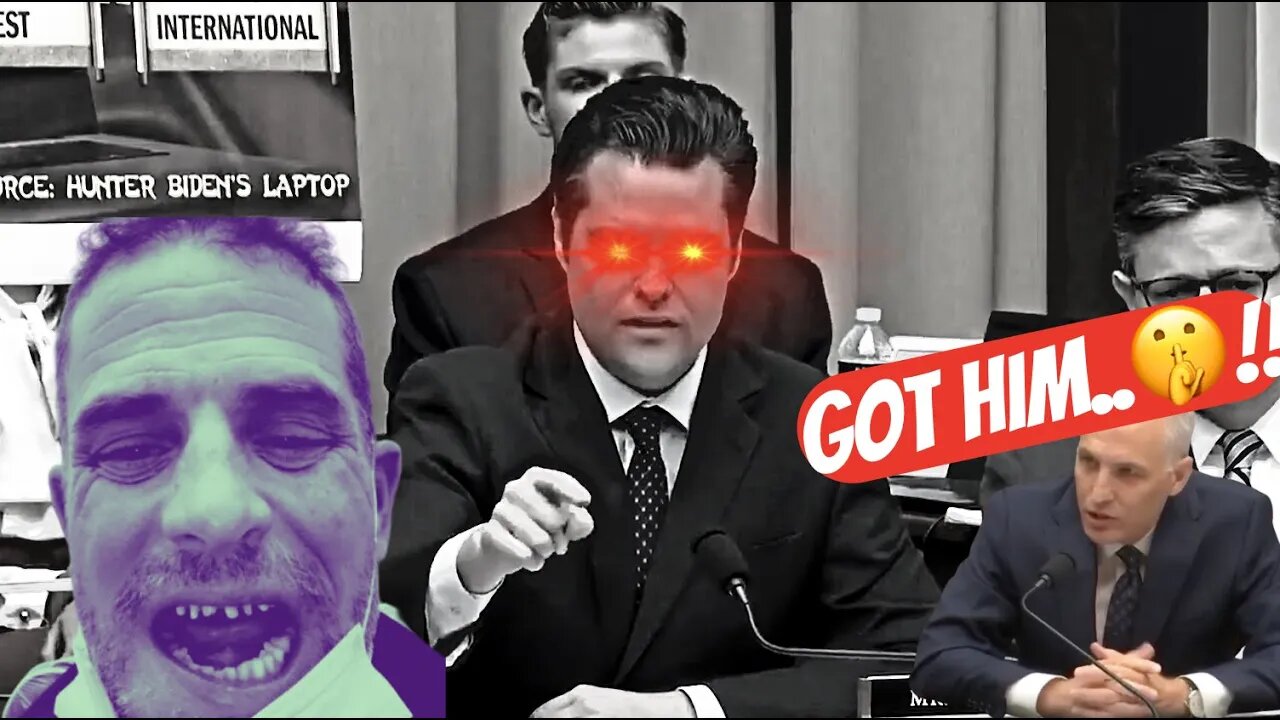 "Do You Call Joe Biden the BIG GUY?😎 MATT GAETZ DEMOLISHED DOJ OFFICIAL ON THE HUNTER BIDEN SCANDAL