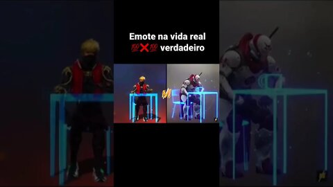 Free Fire. Emote na vida real 💯❌💯 verdadeiro