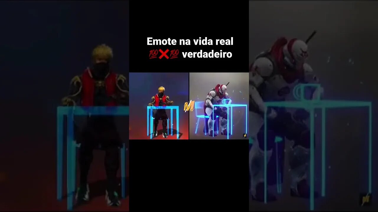 Free Fire. Emote na vida real 💯❌💯 verdadeiro