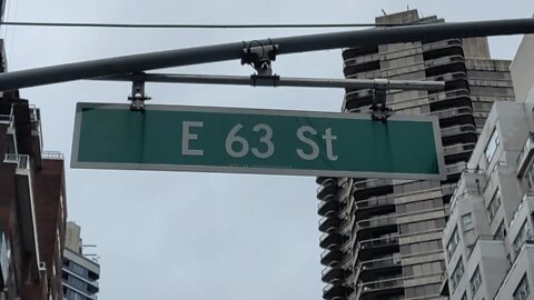 East 63rd Street between 2nd and 3rd Avenue in New York City 2021.