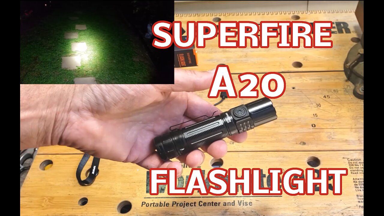 SuperFire A20 EDC Flashlight, Powerful, Lightweight, Multi Use