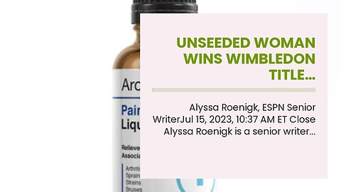 Unseeded woman wins Wimbledon title…