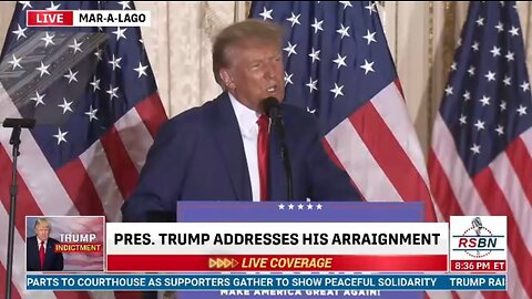 BREAKING: Donald Trump holding post-arraignment press conference from Mar-a-Lago…