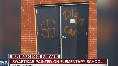 Swastika painted on Denver elementary school