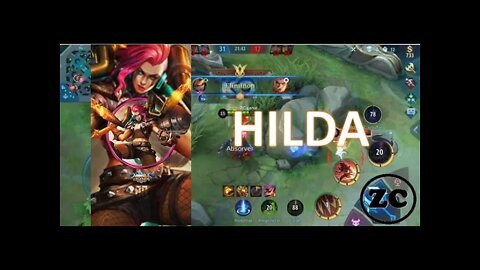 ML - Gameplay Hilda - Jogando na Rotação - ZC