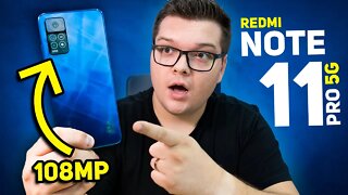 A XIAOMI ERROU AQUI? Redmi Note 11 PRO 5G! 108MP e MUITO MAIS! Unboxing e Primeiras Impressões