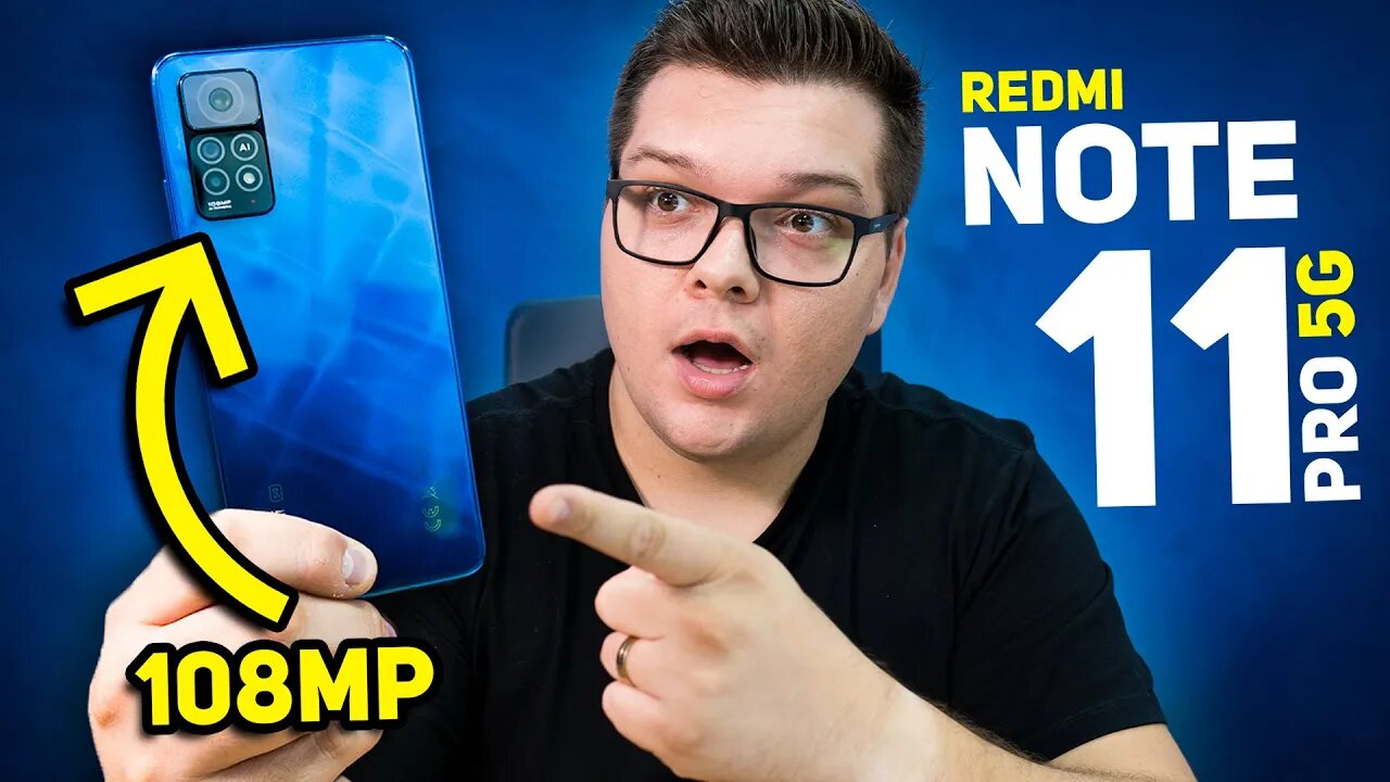 A XIAOMI ERROU AQUI? Redmi Note 11 PRO 5G! 108MP e MUITO MAIS! Unboxing e Primeiras Impressões