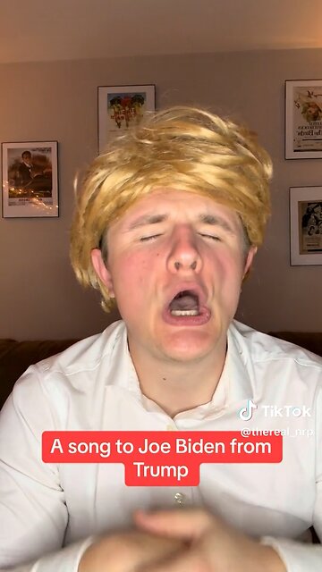 President Donald Trump sings another song to Sleepy Joe