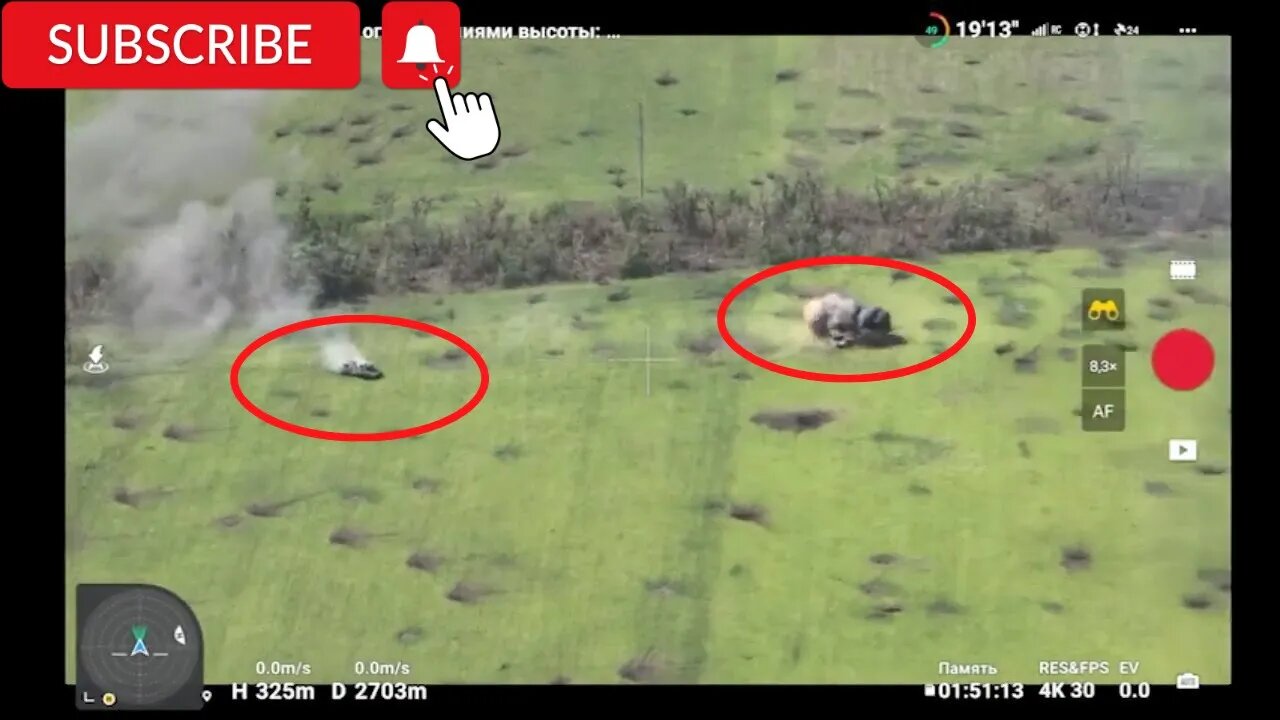 Two Russian BMP-3 infantry fighting vehicles were blown up by Ukrainian anti-tank mines!