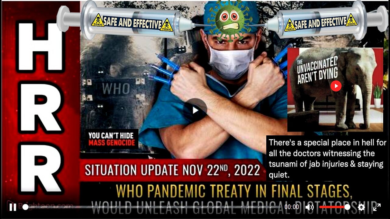 Situation Update, Nov 22, 2022 - WHO pandemic treaty in FINAL stages, would unleash GLOBAL medical..