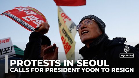 Protests in Seoul: Demonstrators call for president Yoon to resign