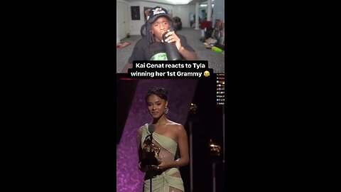 What the hack 😂 #KaiCenat reacts to #Tyla winning her first #Grammy Award for 'Best music