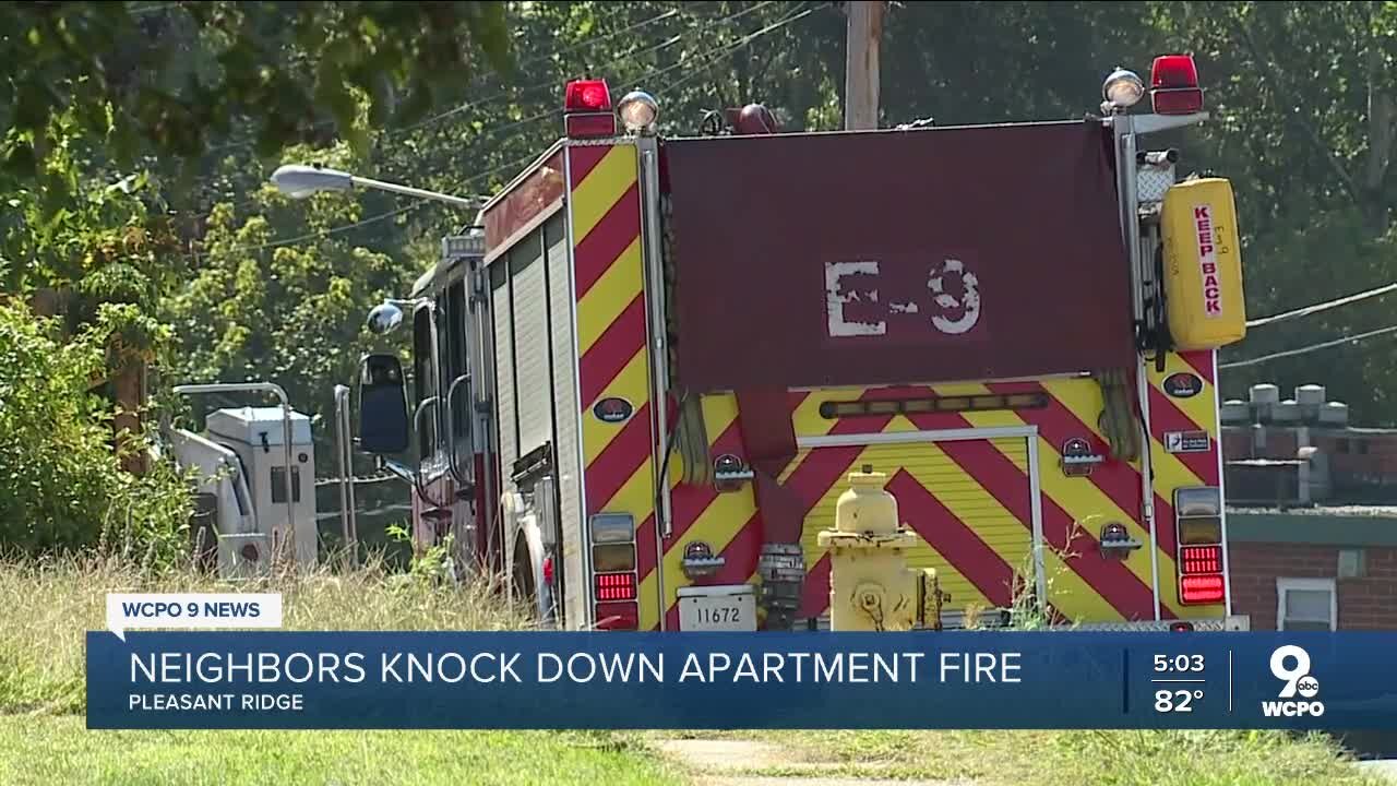 Neighbors knock down a fire at a pleasant ridge apartment