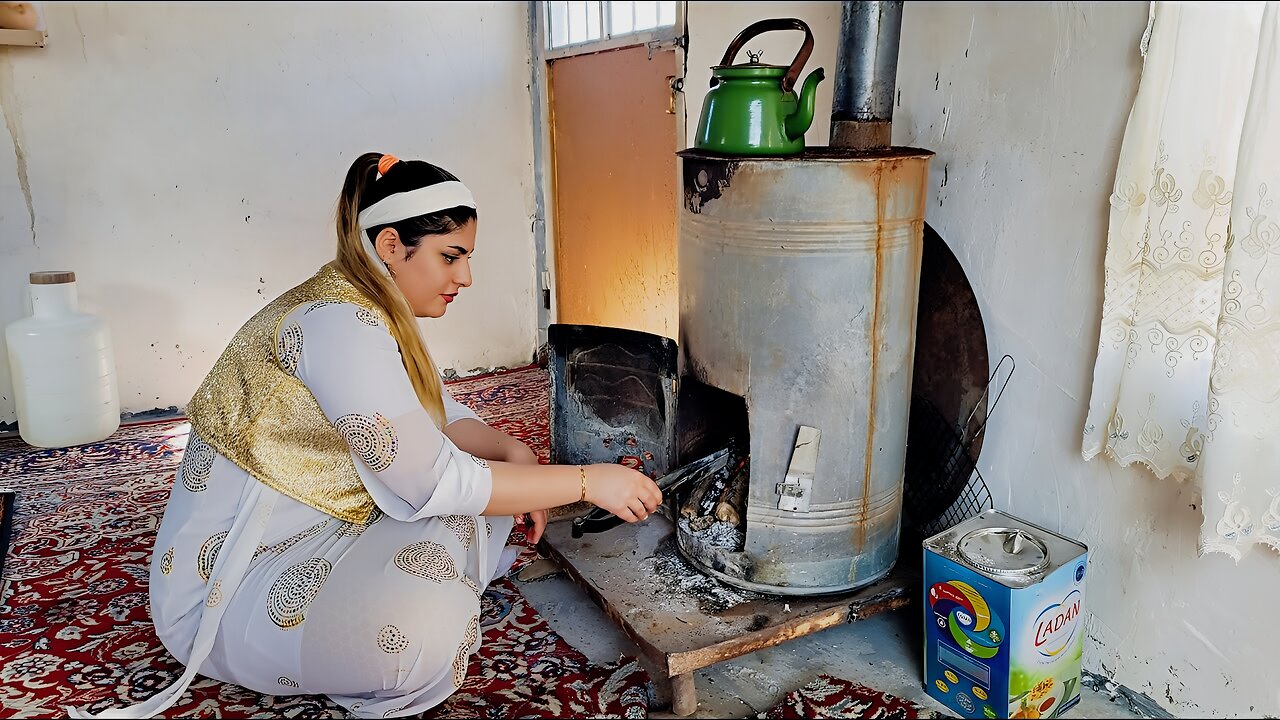 Cooking chicken meat in the village of Iran | village lifestyle of Iran