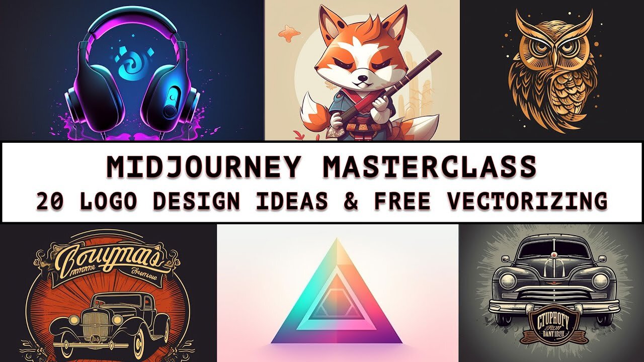 Midjourney Masterclass: 20 Logo Design Ideas & FREE Vectorizing (No Illustrator!)