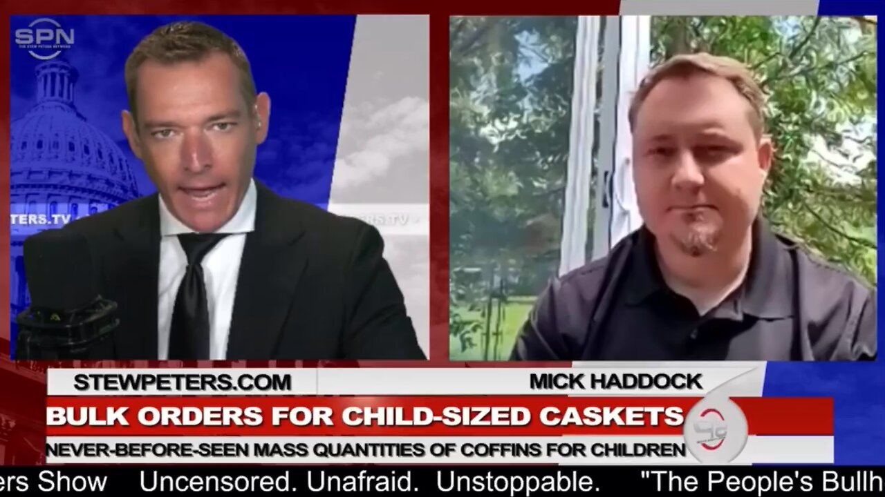 Stew Peters on childs caskets