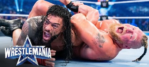 FULL MATCH Brock Lesnar vs. Roman Reigns Winner Take All Title Unification Match: WM 38