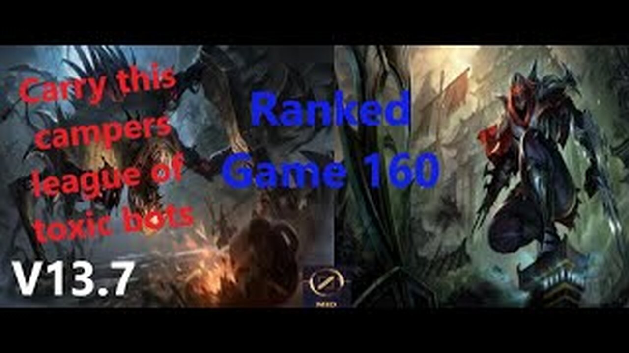 Ranked Game 160 Fiddlesticks Vs Zed Mid League Of Legends V13 .7